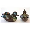 Image 3 : PAIR OF CHINESE ENAMEL & SILVER DUCK FIGURAL BOXES