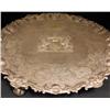 Image 3 : ENGLISH STERLING SILVER CHASED FOOTED TRAY PLATTER