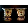 Image 1 : PAIR OF SAMSON LOWESTOFT FLARE TOP VASES