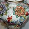 Image 4 : LARGE DRESDEN PORCELAIN FLORAL COVERED URN w STAND