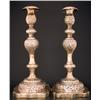 Image 1 : PR OF ANTIQUE RUSSIAN SILVER REPOUSSE CANDLESTICKS