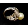 Image 3 : LOVELY 18KT WG LADIES PEARL & DIAMOND RING