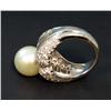 Image 4 : LOVELY 18KT WG LADIES PEARL & DIAMOND RING