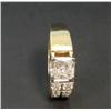 Image 3 : LADIES 14KT YELLOW GOLD PRINCESS DIAMOND RING