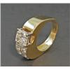 Image 4 : LADIES 14KT YELLOW GOLD PRINCESS DIAMOND RING