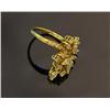 Image 3 : 18KT LADIES YG LEAF DESIGN RING w MARQUIS DIAMONDS