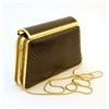 Image 3 : JUDITH LEIBER BROWN SNAKE LEATHER PURSE