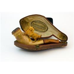 W.M. BIRNBAUM MEERSCHAUM FIGURAL PIPE w  CASE