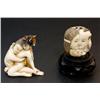 Image 1 : 2 ORIENTAL EROTICA POLYCHROME IVORY FIGURES
