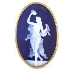 THARAUD LIMOGES FRANCE PATE SUR PATE OVAL PLAQUE