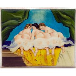 GERMAN STERLING SILVER & ENAMEL CIGARETTE CASE