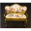 Image 1 : AUSTRIAN BRONZE ENAMELED MINIATURE SETTEE