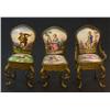 Image 1 : 3 AUSTRIAN BRONZE ENAMELED MINIATURE CHAIRS