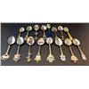 Image 1 : 16 SILVER & ENAMEL SOUVENIER COUNTRY SPOONS