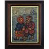 Image 1 : BURLIUK OIL PAINTING ON CANVAS OF MAN & WOMAN