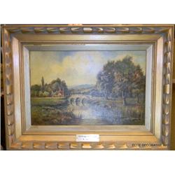 R. GALLON OIL PAINTING ON  BOARD OF PERLBOROUGH