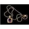 Image 2 : DAVID YURMAN SILVER & 14KT 6.5CT AMETHYST NECKLACE