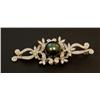 Image 1 : LOVELY LADIES 18KT WG DIAMOND & BLACK PEARL PIN
