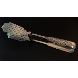 GORHAM STERLING SILVER BREAD SERVING TONGS
