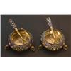 Image 1 : PR NORWEGIAN STERLING SILVER & ENAMEL SALT CELLARS