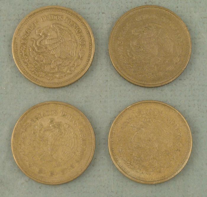 4 Diff Date Mexican 1000 Peso Nice Coins 1988 92