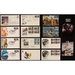 14 Space Shuttle NASA Apollo FDC Stamp, Postcards 1948-