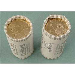 2) Rolls of 2007-D Washington Germ Uncirulated Dollars
