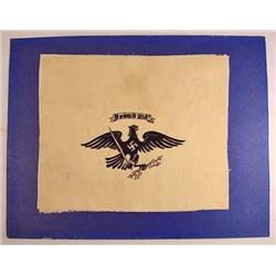 WW2 GERMAN NAZI EMBROIDERED POLICE FLAG - SINGLE S