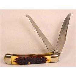 VINTAGE SCHRADE 970T POCKET KNIFE W/ STAG HANDLE -
