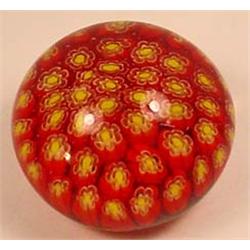 VINTAGE MILLEFIORI ART GLASS PAPERWEIGHT - Approx.