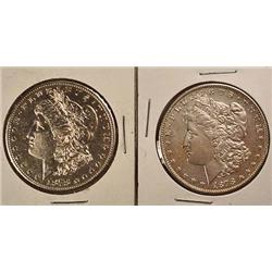 LOT OF 2 1878-S MORGAN SILVER DOLLAR - BU