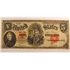 Image 1 : 1907 5 DOLLAR UNITED STATES NOTE - VG