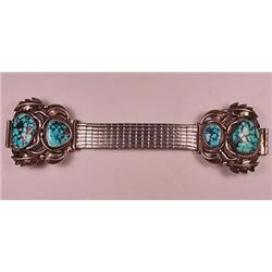 VINTAGE SPEIDEL WATCH BAND W/ LOTS OF TURQUOISE - 