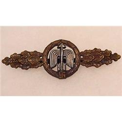 WW2 GERMAN NAZI LUFTWAFFE BRONZE FIGHTER CLASP W/ 