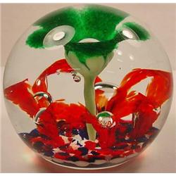 C. 1970'S WM/M ST. ST. CLAIR ART GLASS PAPERWEIGHT