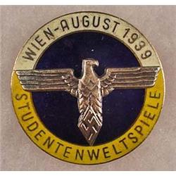 1939 WW2 GERMAN NAZI WIEN STUDENT BADGE - Marked R