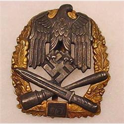 WW2 GERMAN NAZI ARMY 75 GENERAL ASSAULT BADGE - Ma