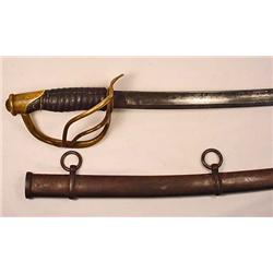 1864 CIVIL WAR ERA CAVALRY SWORD W/ SCABBARD - Mar