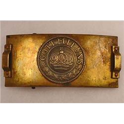 IMPERIAL GERMAN TELEGRAPHERS BELT BUCKLE - NICKLE 
