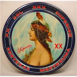 EARLY MOCTEZUMA INDIAN MAIDEN BEER ADVERTISING TRA
