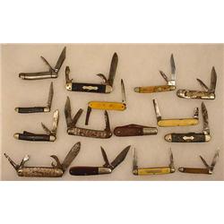 LOT OF 15 VINTAGE POCKET KNIVES - Incl. Robeson, I
