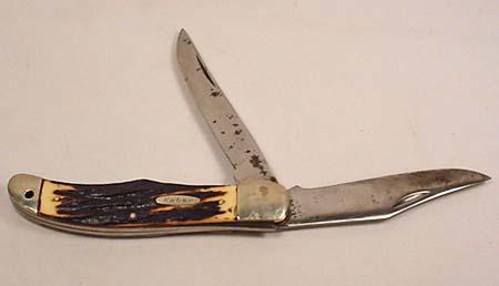 Vintage Kabar Pocket Knife W Stag Handle Approx Vintage Kabar Pocket Knife W Stag Handle Approx