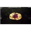 Image 1 : Large Ruby Diamond Ring, 7gr 14K Gold