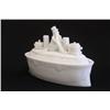 Image 2 : Milk glass covered dish with "Uncle Sam".  