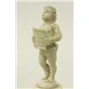 Image 2 : 19th c. ivory figure "Boy Reading Book" 