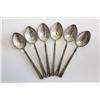 Image 2 : Set of 6 enameled sterling silver demitasse spoons
