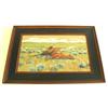 Image 1 : Framed watercolor & gouache "Indian Firing Rifle"