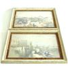 Image 1 : Pair framed colored lithographs"
