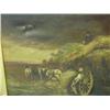Image 2 : Gilt framed oil painting on canvas "Hay Wagon" 