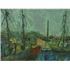 Image 2 : Framed painting signed B Bozaiawiki "Ships"